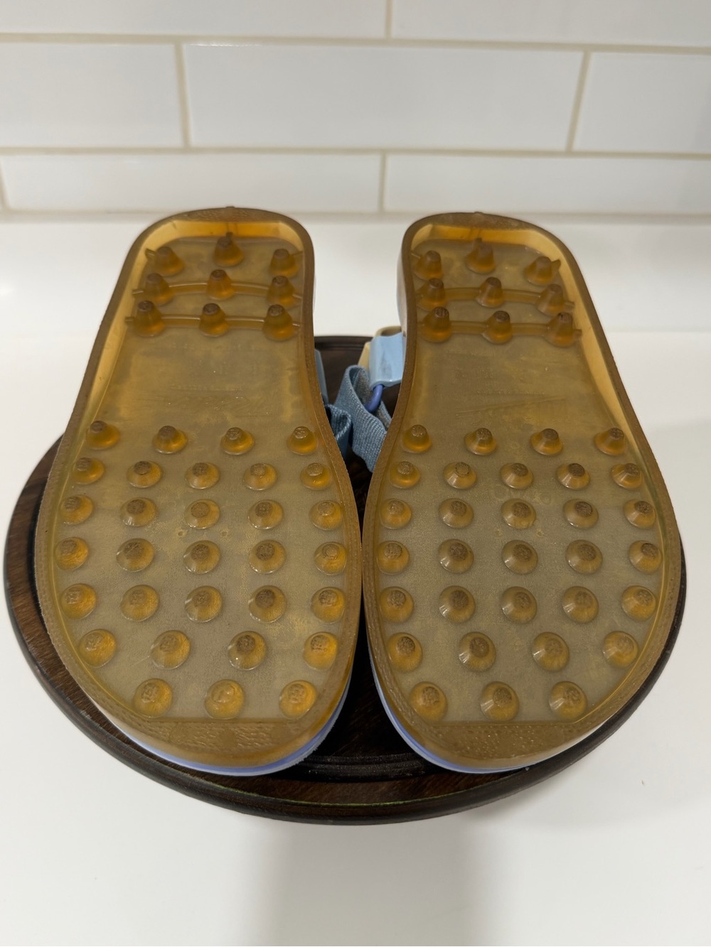 Melissa x Rider Papete Strappy Sandals Light Blue Yellow Size 7 Bubblegum Scent! - Picture 9 of 11